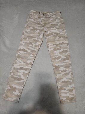 Levi's 720 High Rise Super Skinny Crop Jeans Neutral Tan Camo Size 26
